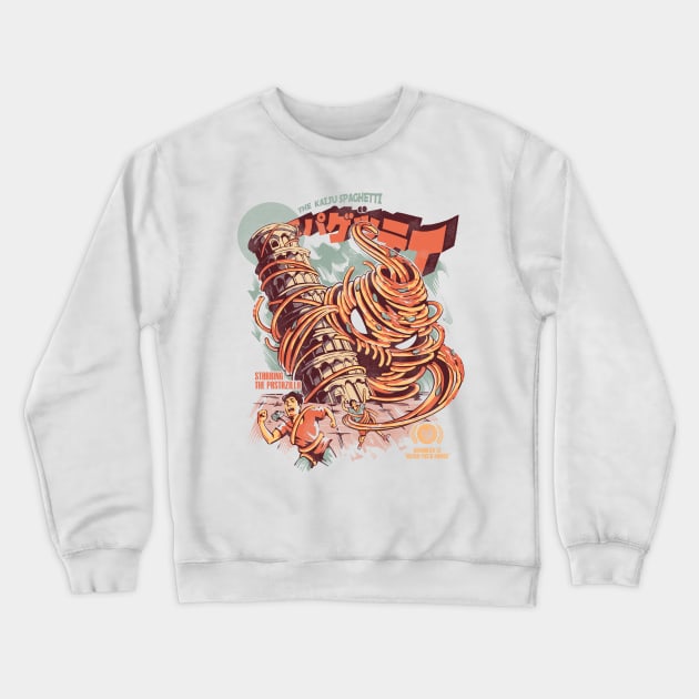 The Kaiju Spaghetti Crewneck Sweatshirt by Ilustrata